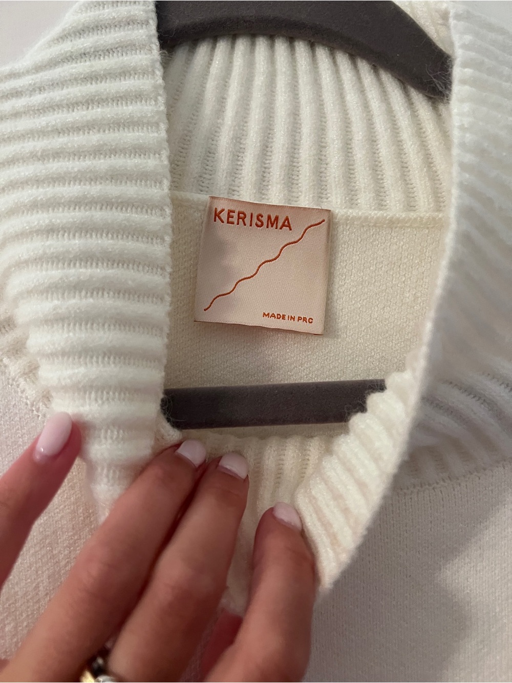 Kerisma Cream Turtleneck Poncho Sweater - Picture 3 of 3